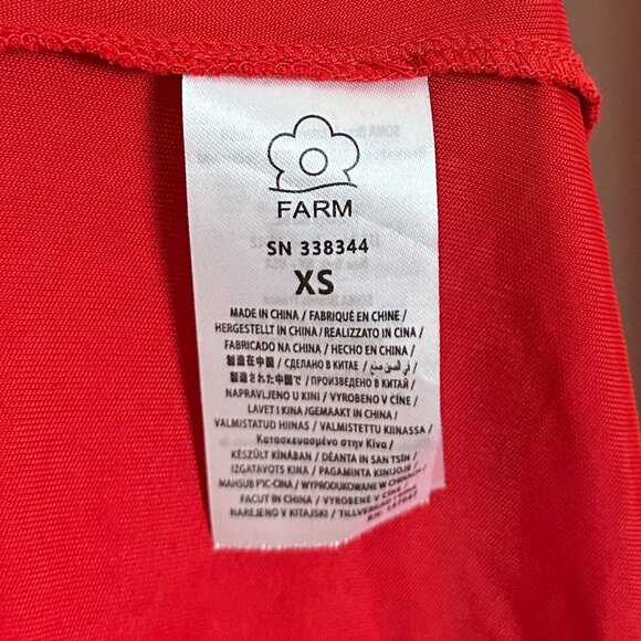 FARM Rio Twisted Jersey Midi Dress in Red Size X-Small - Picture 7 of 9